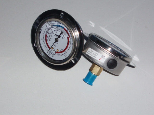 充油高低压冷煤压力表